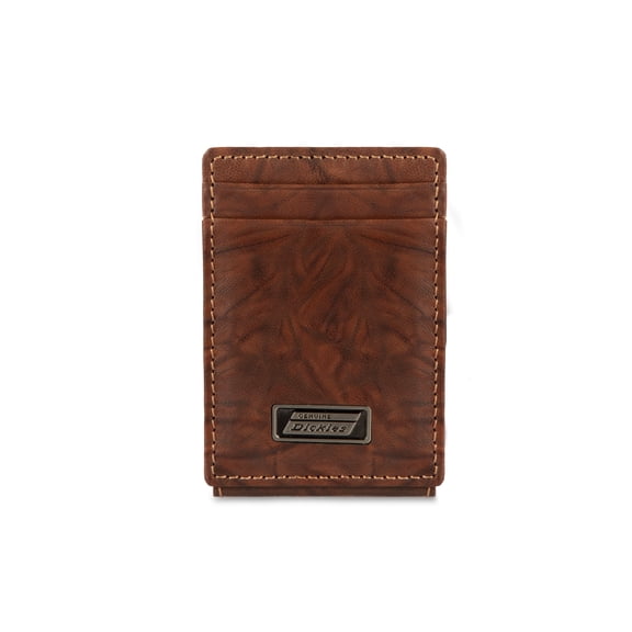 Genuine Dickies Men’s Slim Leather Magnetic Front Pocket Wallet