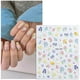 thumbnail image 1 of Wartleves Pegatinas para decoración de uñas, pegatinas con relieve de flores femeninas, pintura al óleo, margaritas Y3W1, 1 of 7