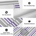 thumbnail image 6 of Purple Grey Striped Outdoor Rug for Patio/Deck/Porch, Non-Slip Large Area Rug 3 x 5 Ft, Horizontal Lines Simple Minimalist Indoor Outdoor Rugs Washable Area Rugs, Reversible Camping Rug Carpet Runner, 6 of 8
