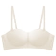 thumbnail image 1 of Women's Soft Wireless Strapless Demi Bra Seamless Comfort Lightly Lined Convertible Multiway Support for Everyday Wear, 1 of 9