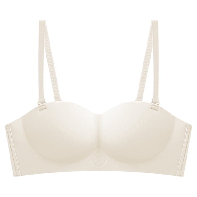 Women's Soft Wireless Strapless Demi Bra Seamless Comfort Lightly Lined Convertible Multiway Support for Everyday Wear