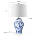 thumbnail image 2 of 23.6'' Chinoiserie Ceramic Table Lamp Blue and White Porcelain Lamp for Nightstand, 2 of 8