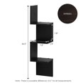 thumbnail image 2 of FURINNO Rossi 3-Tier Set de 2 Étagère Carrée d'Angle Flottante Murale, Expresso, 2 of 3