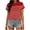 Red, variant on Sexlip Womens Short Sleeve Crew Neck T Shirt Striped Print Design Lightweight Fabric Casual Silhouette for Daily Errands Pink S