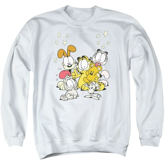 Garfield Friends Are Best Adult Crewneck Sweatshirt White