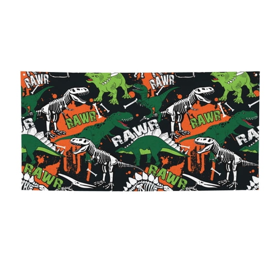 Picia Dinosaur Skeleton Pattern Party Banner, Festive Decoration, Holiday Banner, Celebration Decor, Event Banner, Reusable Party Banner-Small