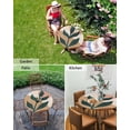 thumbnail image 6 of Fitted Round Tablecloths Table Covers 55-60in,Mid Century Tropical Abstract Plant Leaves Art Waterproof Elastic Edged Table Cloth for Kitchen Dining Holiday Party Tables Decor,Minimalist Sun, 6 of 6
