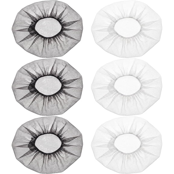 6pcs Fan Covers Fan Dust Covers Child Safety Guard & Dust Protection Mesh for Floor/Table Fans, 3 White 3 Black