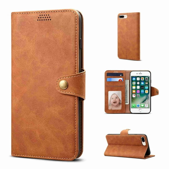 For Apple iPhone XR,Dteck Luxury Cash Credit Card Slots Holder Carrying Folio Flip Cover Wallet Pouch Case Kickstand,brown