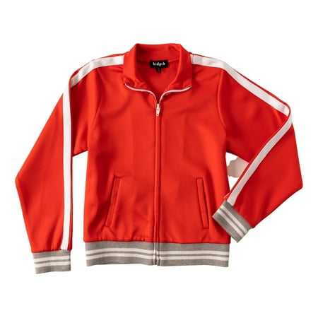 

KIDPIK Girls Long Sleeve Zip Front Athletic Track Jacket Size: 2T - XXL (16)