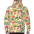 thumbnail image 7 of Fotbe Men's Hoodie with Fruits Peach1 Pattern - Kangaroo Pocket Pullover Hooded Sweatshirt, Perfect for Daily Wear, Travel, and Home-Small, 7 of 7