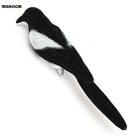 - Flocked Magpie Decoy Hunting Bait Larsen Trap Decoying Shooting Bird Realistic