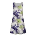 thumbnail image 7 of Coerni Kids Girls Floral Sleeveless Dress Scoop Neck Elegant Sundress Flowy A Line Dresses Flower Print Knee Length Dress, 7 of 7