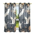 thumbnail image 2 of White Cranes Blackout Curtains 63 inch Length 2 Panels Window Decoration Curtains for Bedroom Living Room, 2 of 6