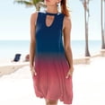 thumbnail image 2 of Vestidos de playa de verano para mujer con mini vestido de bolsillo sin mangas con escote elegante Pompotops  ghjkhdj4404, 2 of 6