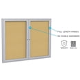 thumbnail image 6 of Ghent's Wood 48" x 60" 2 Door Enclosed Bulletin Board in Natural, 6 of 9