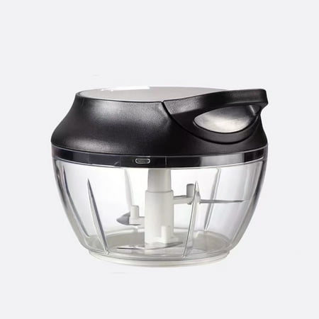 

Shengyang 1pc 4.96”*4.96”*3.94” 500ml Manual Three Blades Food Processor Multi-Shengyang Household Food Processor Manual Meat Veget Machine Crusher Plant Blender Chopper Shredder