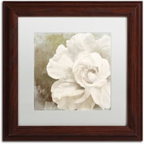Trademark Fine Art "Petals Impasto II" Canvas Art by Color Bakery White Matte, Wood Frame