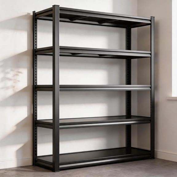 5-Tier Home Book Shelf, 78"H Heavy Duty Freestanding Utility Bookcase, Rust-Resistant Book Storage, Adjustable Bookshelf, 3020lb Bearing, Tall Shelf Suitable for Kitchen Bedroom Living Room Study