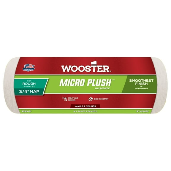 Wooster Genuine 9" Micro Plush 3/4" Nap Roller Cover - R249-9