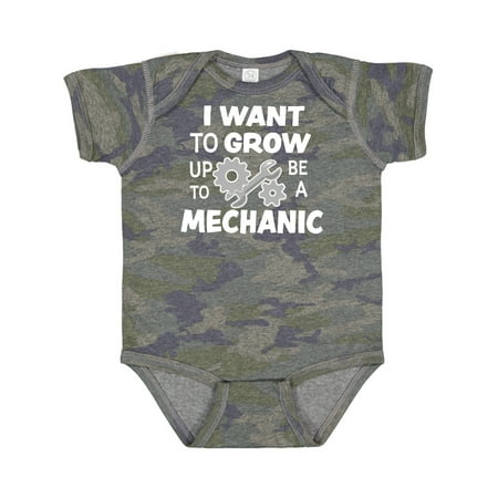 

Inktastic I Want to Grow Up to Be a Mechanic Gift Baby Boy or Baby Girl Bodysuit