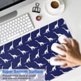 thumbnail image 4 of Long Mouse Pads for Desk,DarkBlue White Dinosaurs Silhouettes Desk Mats on Top Of Desks, Desk Mouse Pad Extra Large with 3mm Non-Slip Base and Stitched Edge for Gaming,Work,Home 31.5"x15.7", 4 of 5