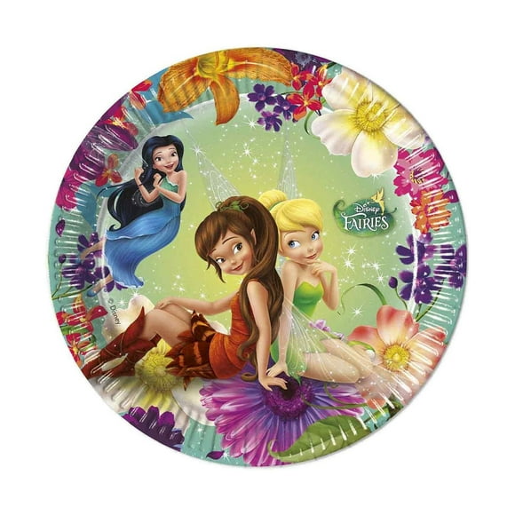 Disney Fairies Assiettes de Fête Florales (Lot de 8)