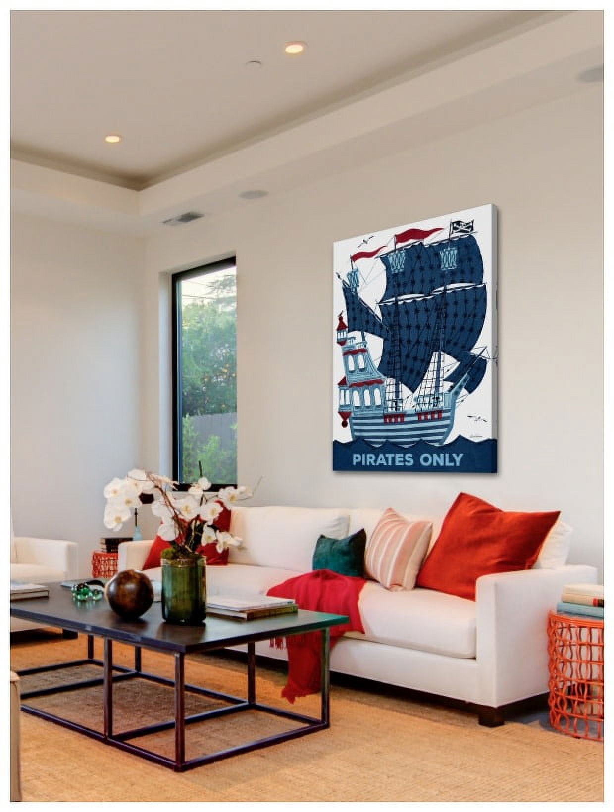 Marmont Hill "Pirates Only" by Curtis Painting Print on Canvas