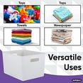 thumbnail image 5 of Superio 22L Large White Smoke Ribbed Storage Bin with Lid, Plastic (2 Pack), 5 of 7