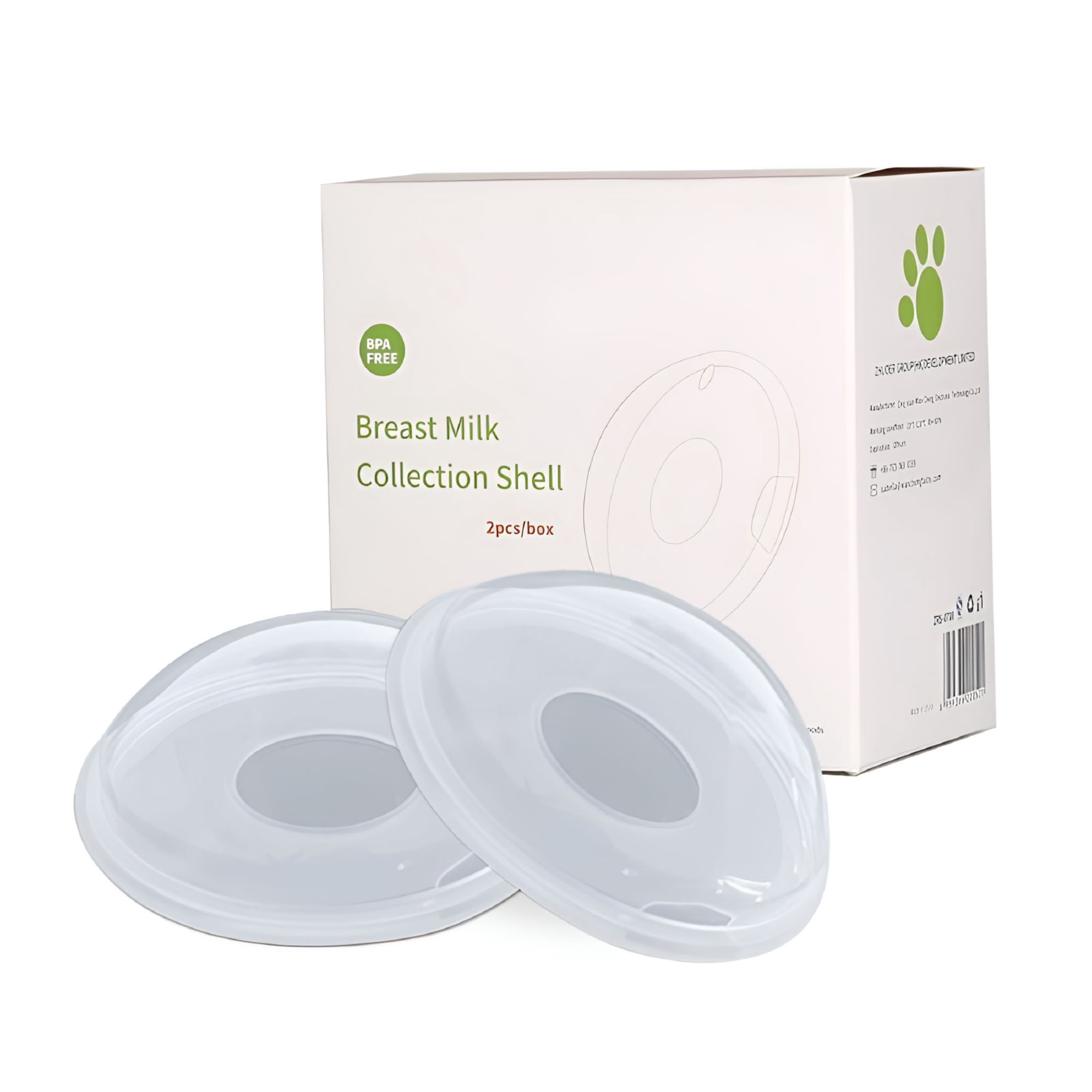 XIRQI Manual Breast Pump Silicone, 2 Pack Milk Collector for Lactating Mothers, Food Grade PP Nursing Pump for On-The-Go Pumping, Baby Care Breastfeeding Storage