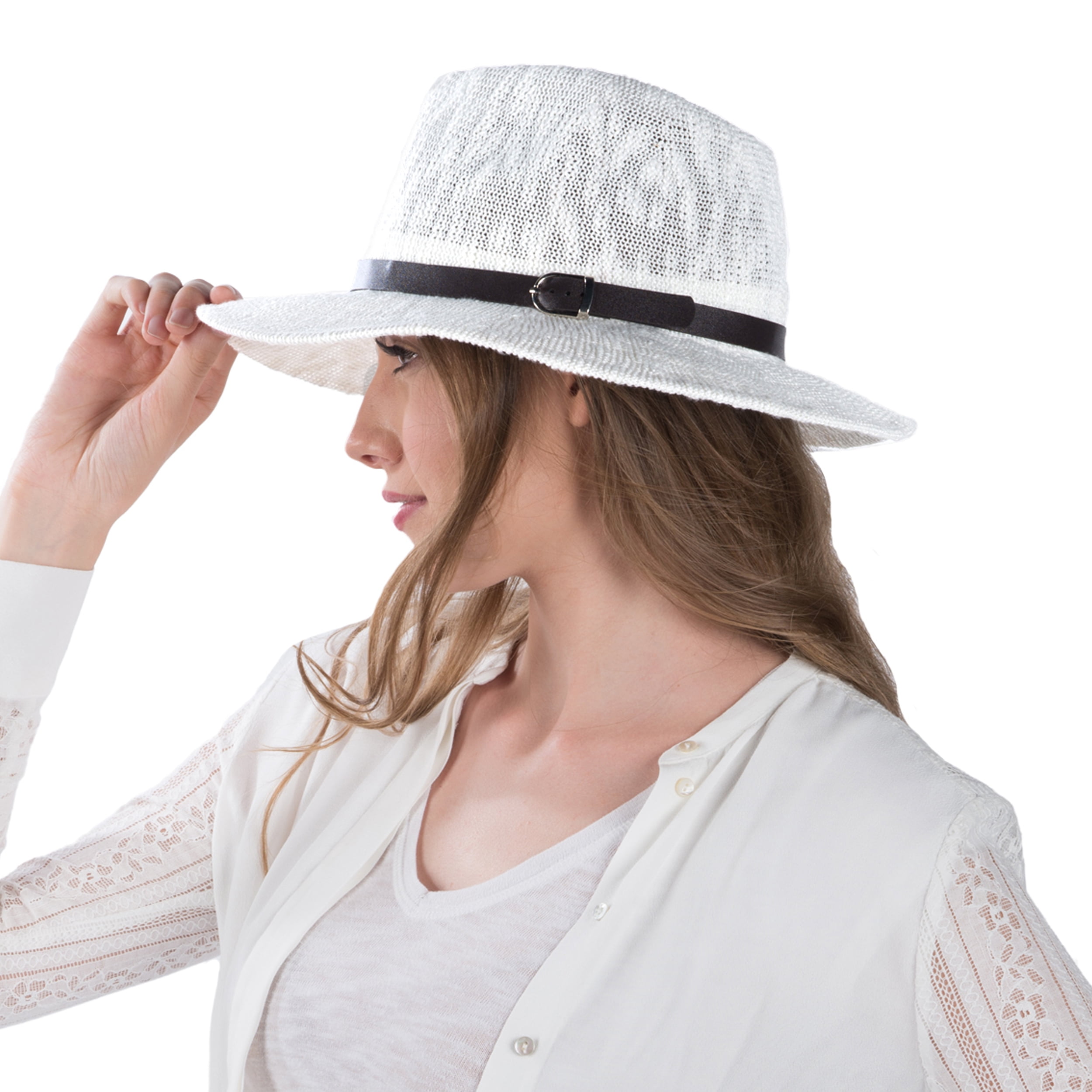 Coral Jones Women's Floppy Straw Hat and Foam Flip Flop Sandals Set US Women's Shoe Sizes 7-10
