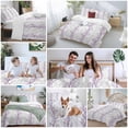 thumbnail image 5 of 3 Piece Purple Grey Branch Duvet Cover Set Queen Size,Microfiber Comforter/Quilt Cover with Corner Ties and 2 Pillowcases,Spring Summer Pastoral Botanical All Season Soft Bedding with Zipper Closure, 5 of 8
