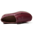 thumbnail image 5 of Women's Casual Loafers Slip On Leather Wedges Shoes Casual Platform Walking Shoes Female Classic Flats Boat Shoes, 5 of 11