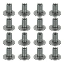 16Pcs M6x17.5x15mm Brad Hole Tee Nut Carbon Steel T-Nut Round Base Plate Nut