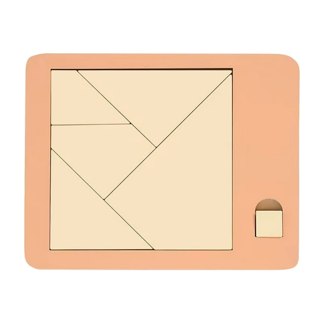 Casse-tête Triangle Résoudre le Casse-Tête en Bois Forme Irrégulière Carrée Triangle Disparaissant Design Triangulateur Casse-Tête Cérébral