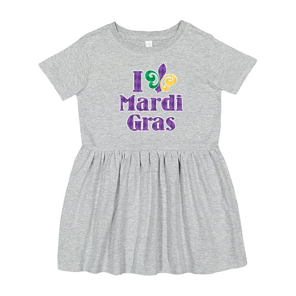 Inktastic I Love Mardi Gras Girls Toddler Dress