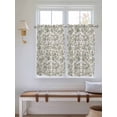 thumbnail image 6 of Kitchen Curtains 54 Inches length, Spring Flowers Window Treatment Curtain Drapes, Farmhouse Sage Green Pastoral Floral Leaf Thermal Insulated Drapes for Basement Hotel RV, 42"x54", 2 Panels, 6 of 7