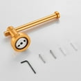 thumbnail image 2 of Tcbosik Wall Mounted Bathroom Hardware Set 3 Piece, Brushed Gold Aluminum Bathroom Accessories Set, Including 16-27" Hand Towel Bar, Toilet Paper Holder and Towel Ring, 2 of 10