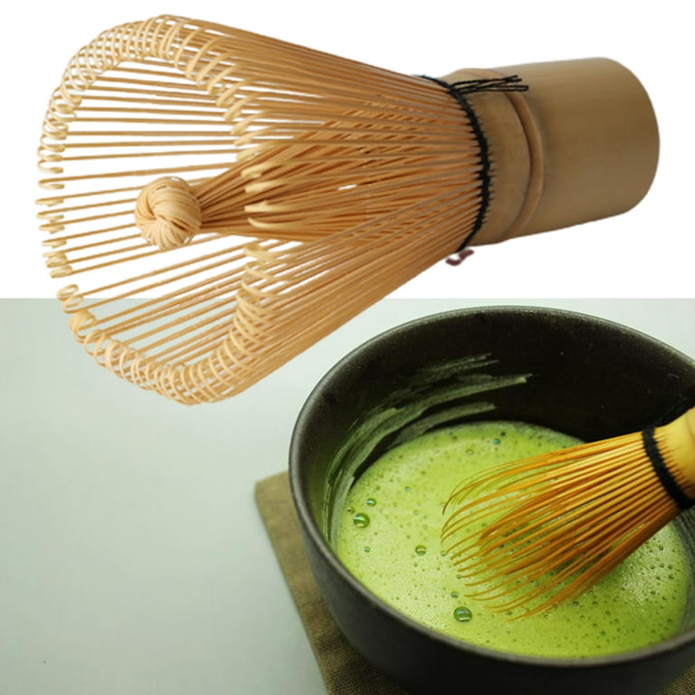 Frogued Tea Powder Whisk Easy to Clean Quick Mixing Japanese Style Bamboo  Matcha Green Tea Whisk for Home (Log Color) 