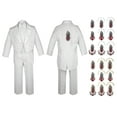 thumbnail image 1 of New Born Baby Boy Teen Christening Formal White Tail Suit Silver Virgin Mary On Back SM-20, 1 of 4