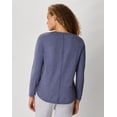 thumbnail image 2 of Hanes Originals Tri-Blend Women's Long Sleeve T-Shirt, Relaxed Fit Athletic Navy Heather XS, 2 of 5