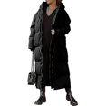 thumbnail image 1 of Manteau Long Matelassé pour Femmes, Doudoune à Capuche Manches Longues, 1 of 3