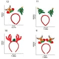 thumbnail image 6 of Qisuw Elk Hair Hoop Antlers Headband Santa Claus Headbands Christmas Tree Hairband for Creative Photo Props Decor Holiday Supp, 6 of 19