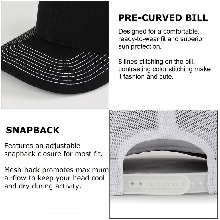 TOPTIE 6 Panel Trucker Cap Adjustable Snapback Cap  display picture 1