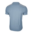 thumbnail image 5 of FRSASU Mens Spring Summer Solid Color Ribbed T-Shirt Knitted Short Sleeve Tee, Vtage Drawstring Henley Collar T-shirts Blue, 5 of 7