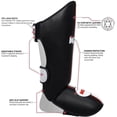 thumbnail image 5 of MRX Boxing & Fitness Shin Guard Pad MMA Muay Thai Kickboxing Training Large Black/White, 5 of 7