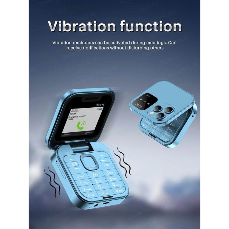 Folding Flip Phone - Dual Screen Mini Cell Phone，Large Buttons