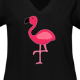 thumbnail image 4 of Inktastic Pink Flamingo Women's Plus Size V-Neck T-Shirt, 4 of 5