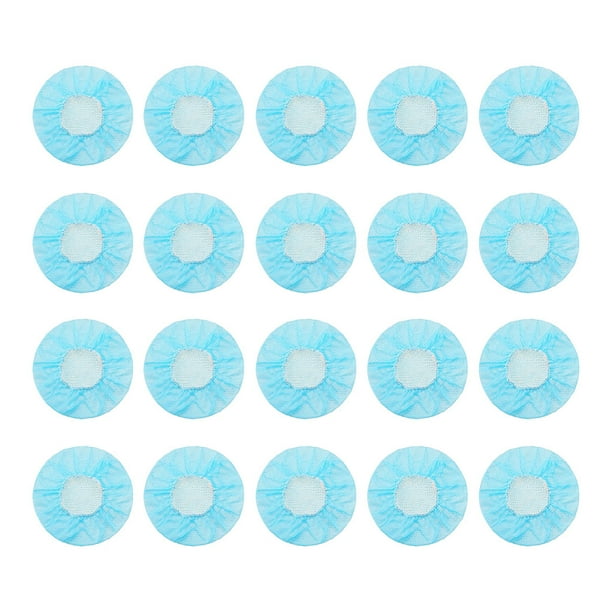 Injueey 100 pack/lote funda desechable de tela no tejida para auriculares ingredientes seguros fijación estable exquisita Videojuegos y accesorios azul 10-12cm