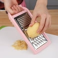 thumbnail image 4 of Vegetable Grater under $5! kkbbma 3-in-1 Box Grater, Stainless Steel Vegetable Shredder Slicer for Kitchen, Cheese, Potato, Carrot, Easy Clean, 4 of 6